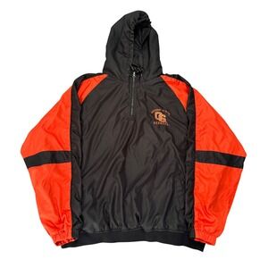 Vintage Oregon State Beavers Orange Black Anorak Pullover Hoodie Jacket Mens XL